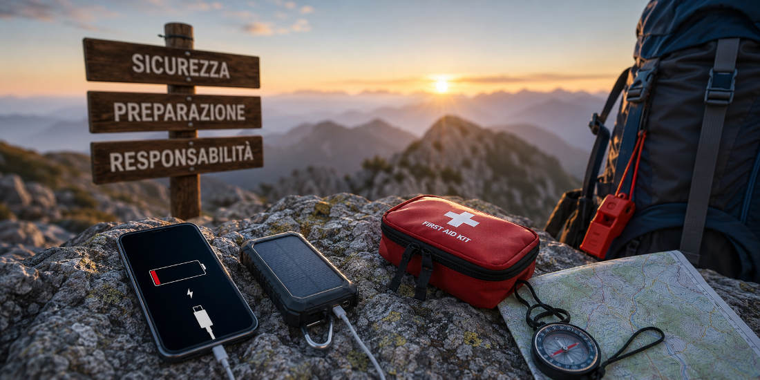 Teléfono sin batería en la montaña: qué hacer y kit digital.