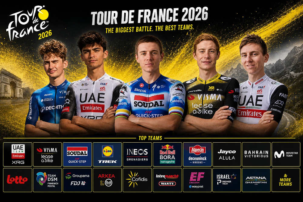 Tour de France 2026 Teams: Riders & Leaders