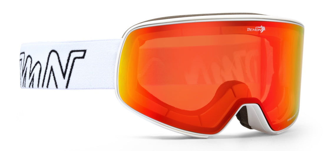 Ski goggle OTG for prescription glasses with mirrored orange lens Soular