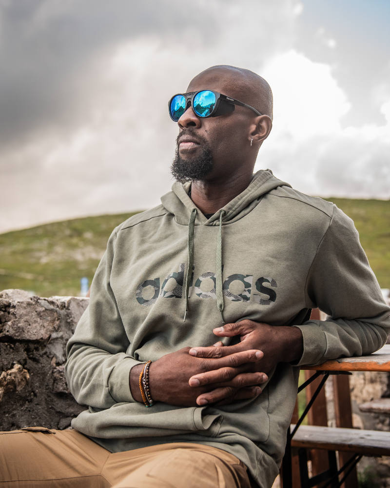 ALASKA retro outdoor glasses polarized lenses blu mirror