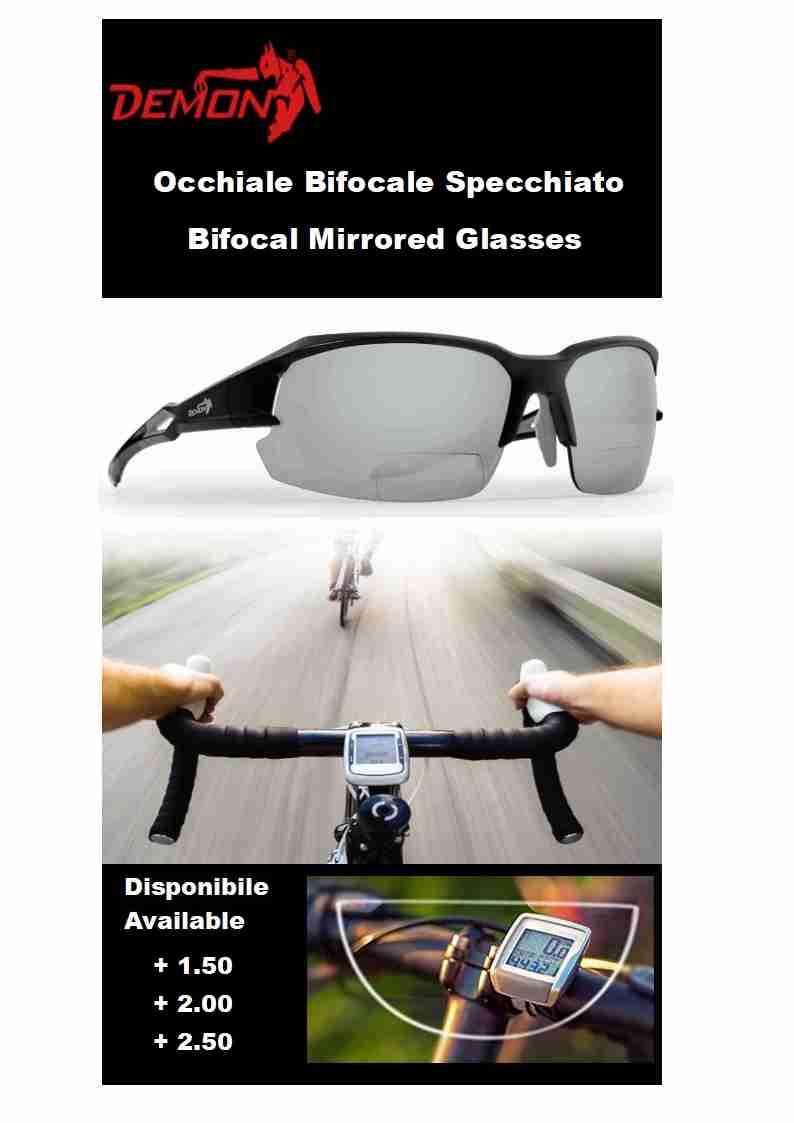 bifocal glasses for cycling with bifocal mirrored lens silver
