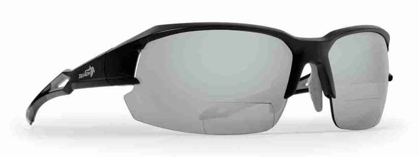 bifocal glasses for running and cycling silver mirrored lens