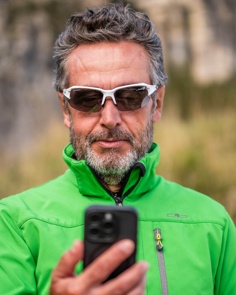 bifocal mountain glasses photochromic lenses tiger sun reading white color