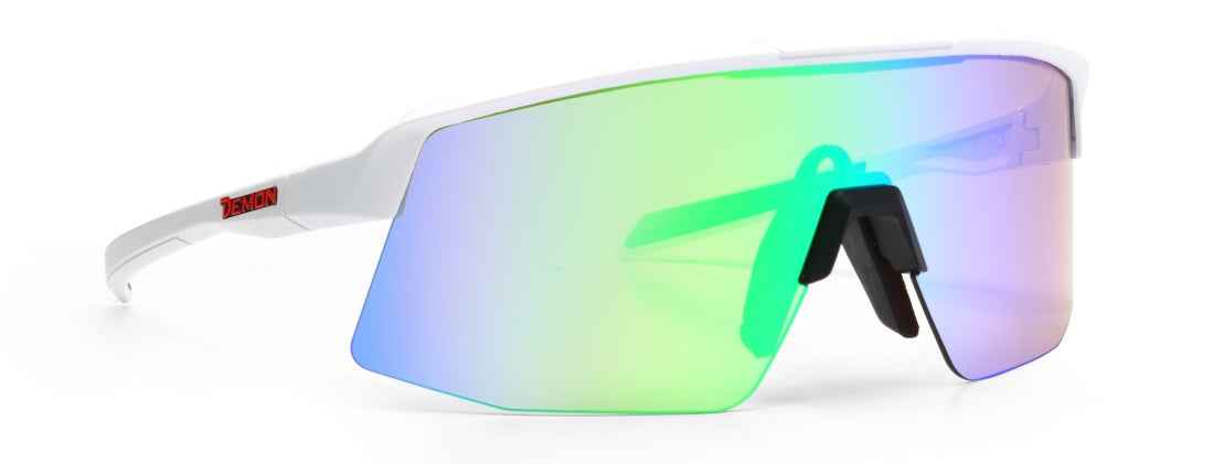 cycling glasses category 2 mirrored lenses for road cycling gravel and mtb roubaix model matt white