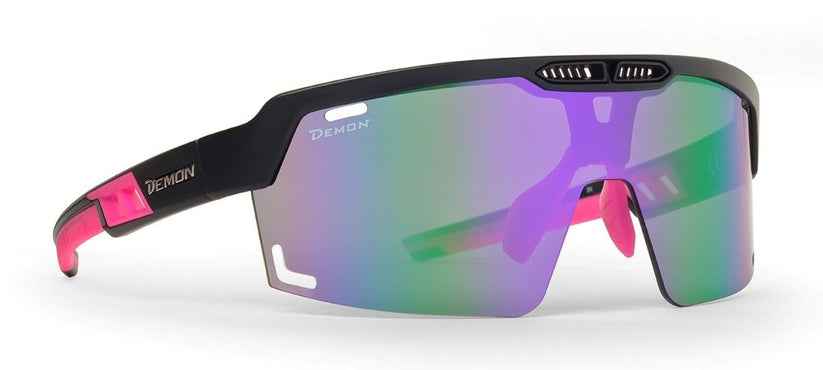 glasses for bdc and mtb mirrored lens model speed vent black purple