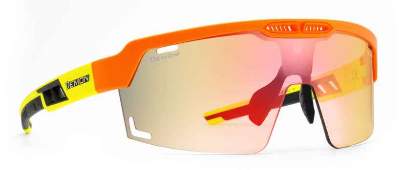 glasses for mountain bike photochromic mirrored lens red gold model speedvent