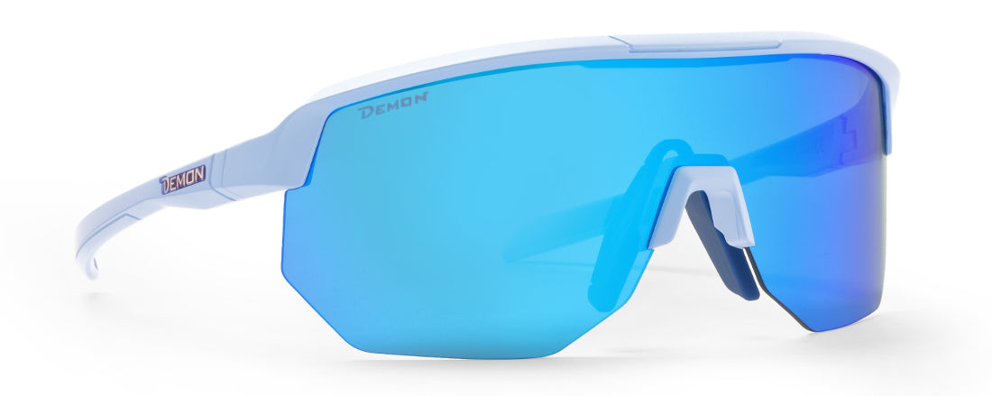 gravel cycling shield sunglasses with mirrored lens fiandre model