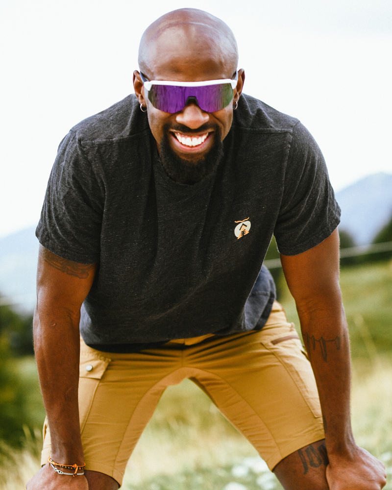 mask style hiking sunglasses purple mirrored lens fiandre model