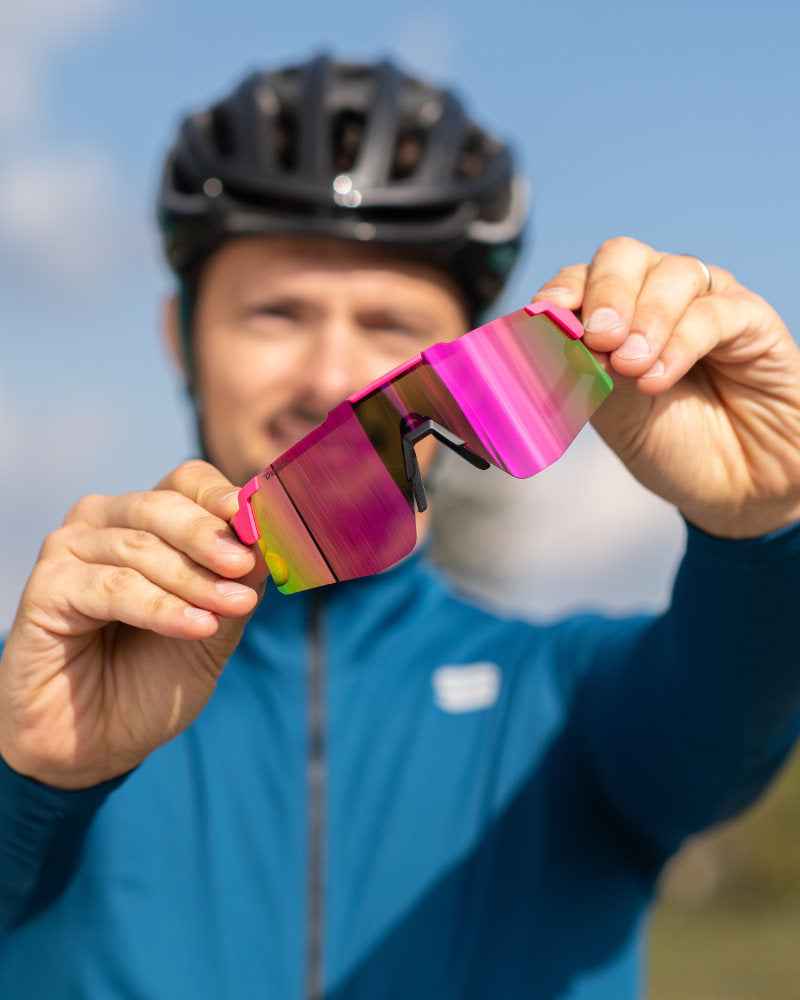 men fuchsia road bike sunglasses liegi model