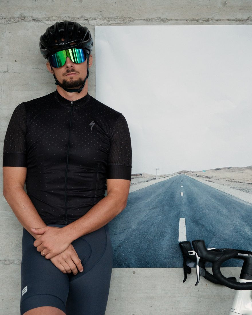 mirrored lens road cycling glasses with mirrored lens stubaier model