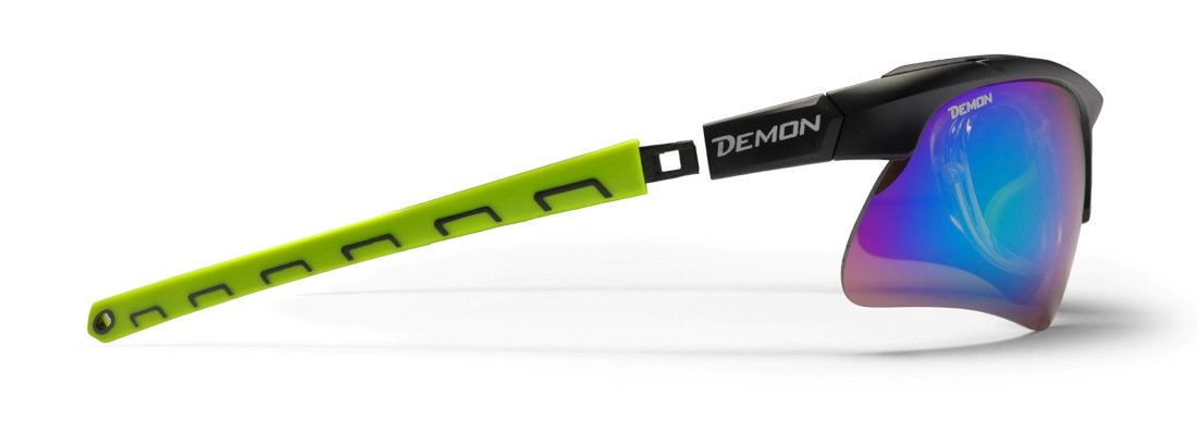 Occhiale sportivo da vista con aste removibili e fascia elastica per tutti gli sport modello INFINITE OPTIC nero verde