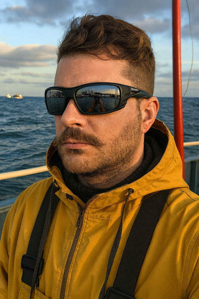 Photochromic polarized mirrored fishing glasses OUTDOOR model