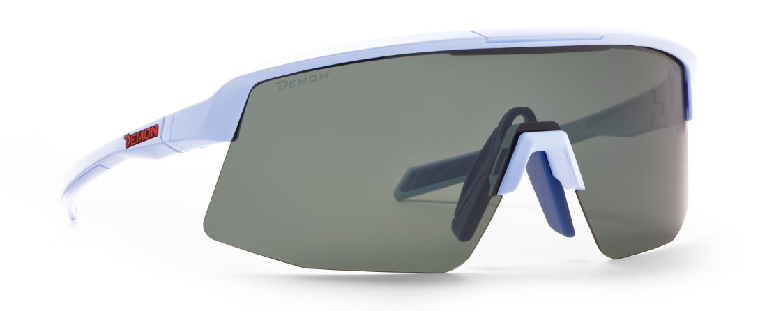 polarized mask style running and trail glasses roubaix matte ice