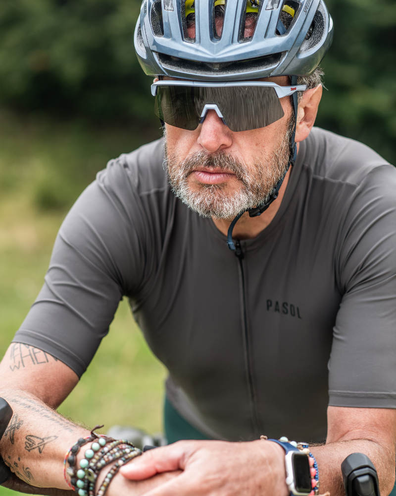 polarized shield glasses for cycling and mountain biking ice color Roubaix model