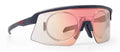 running and trail running glasses photochromic mirrored lens red roubaix model