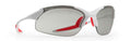 Gafas para correr y trail running con lentes fotocromáticas dchrom, modelo 832, blanco brillante.