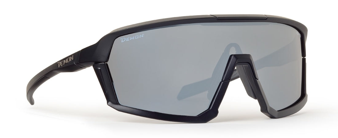 silver mirrored sport fishing glasses for men and women gravel model matt black color