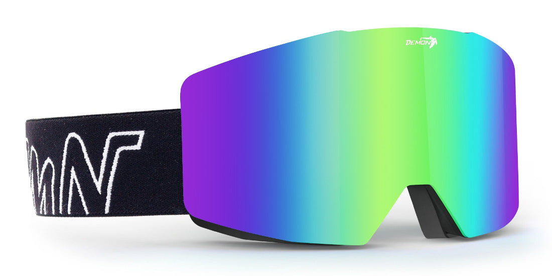 ski and snowboard goggles with magnetic lens magnet 2 black green_3dd866da 2cdc 4ddb 90d6 ea335bd97739