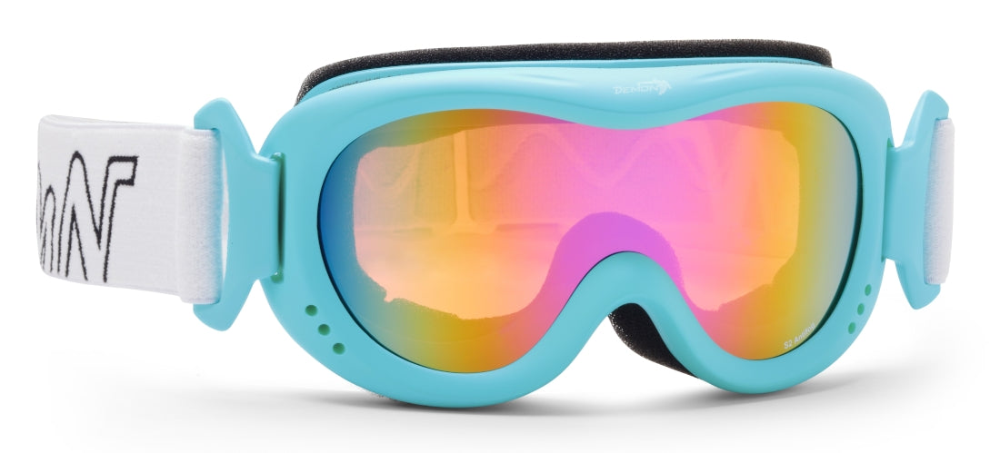 ski goggles fo children with single orange lens s2 snow 6 mirror light blue