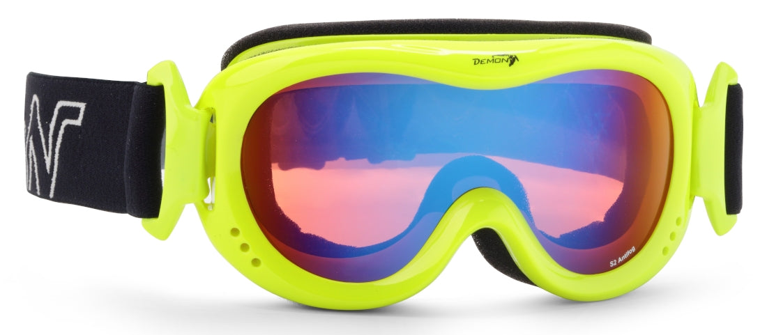 ski goggles fo children with single orange lens s2 snow 6 mirror neon yellow
