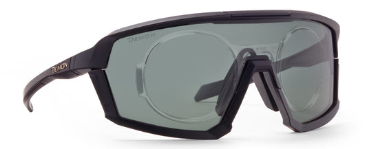 sport prescription mask style glasses with polarized lens model gravel matt black