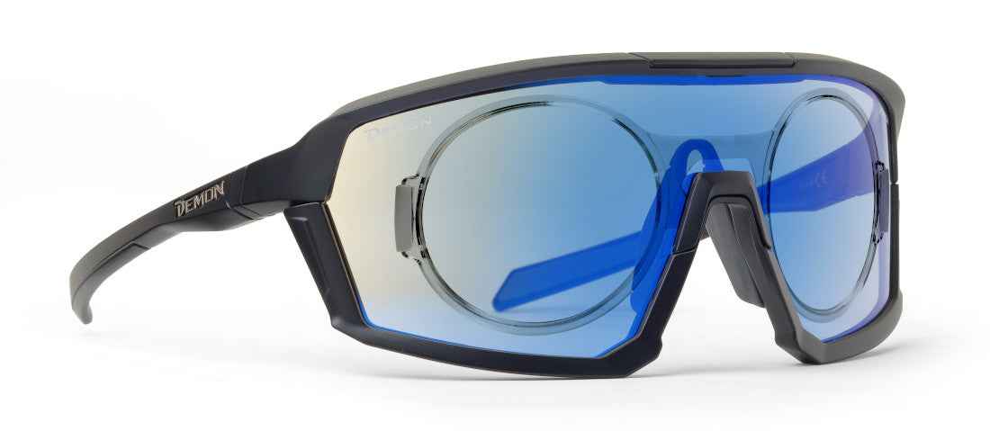 sports prescription glasses with photochromic mirrored lens gravel model gravel model