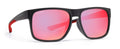 Gafas de sol deportivas con lentes polarizadas de espejo rojo, modelo de moda hiper