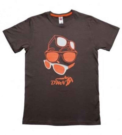 t shirt DMN orange fluorescent