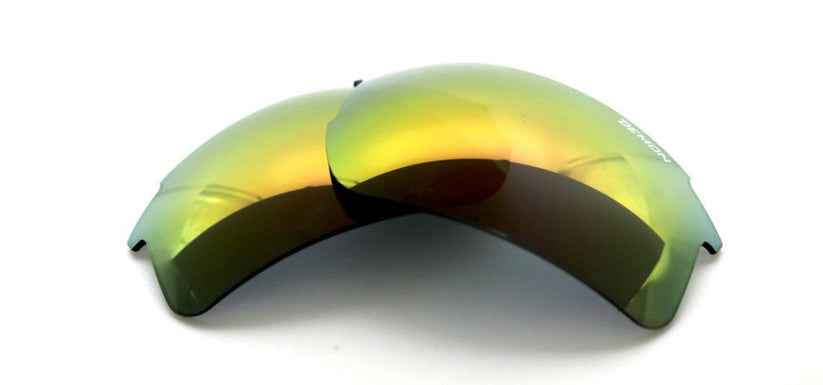 Lentes de repuesto espejadas de color rojo ahumado para modelos de prueba