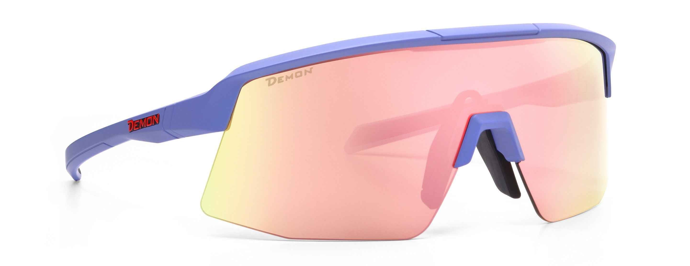 woman cycling glasses with mirrored lens mask roubaix matt lavanda