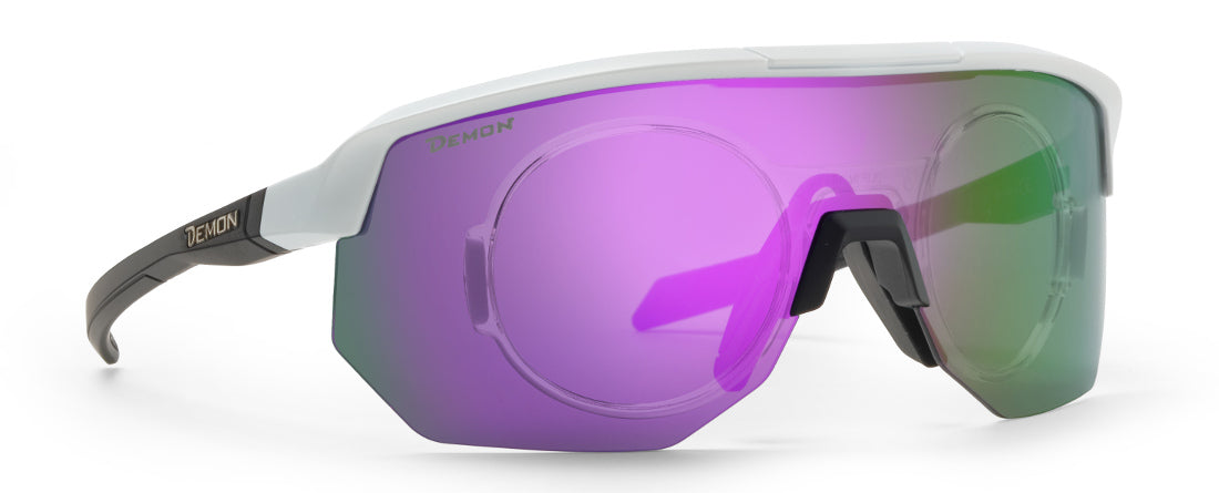 women’s prescription visor style glasses for cycling and running mirrored lens fiandre model