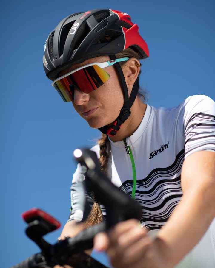 women_s glasses for cycling with goggles mirrored lens color white blue