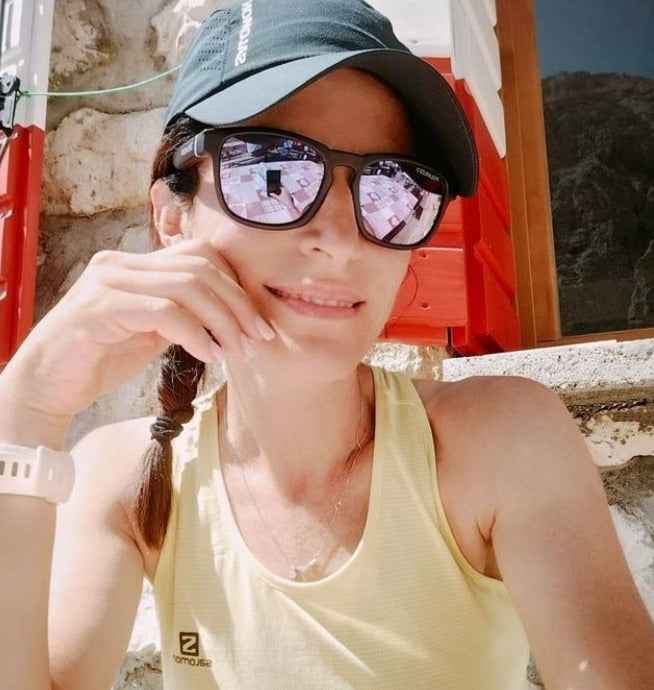 women_s hiking sunglasses polarized mirrored violet lens