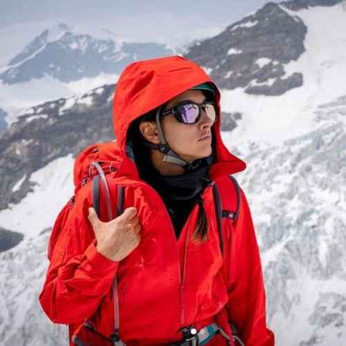women_s mountaineering sunglasses polarized mirrored lens and side light protections