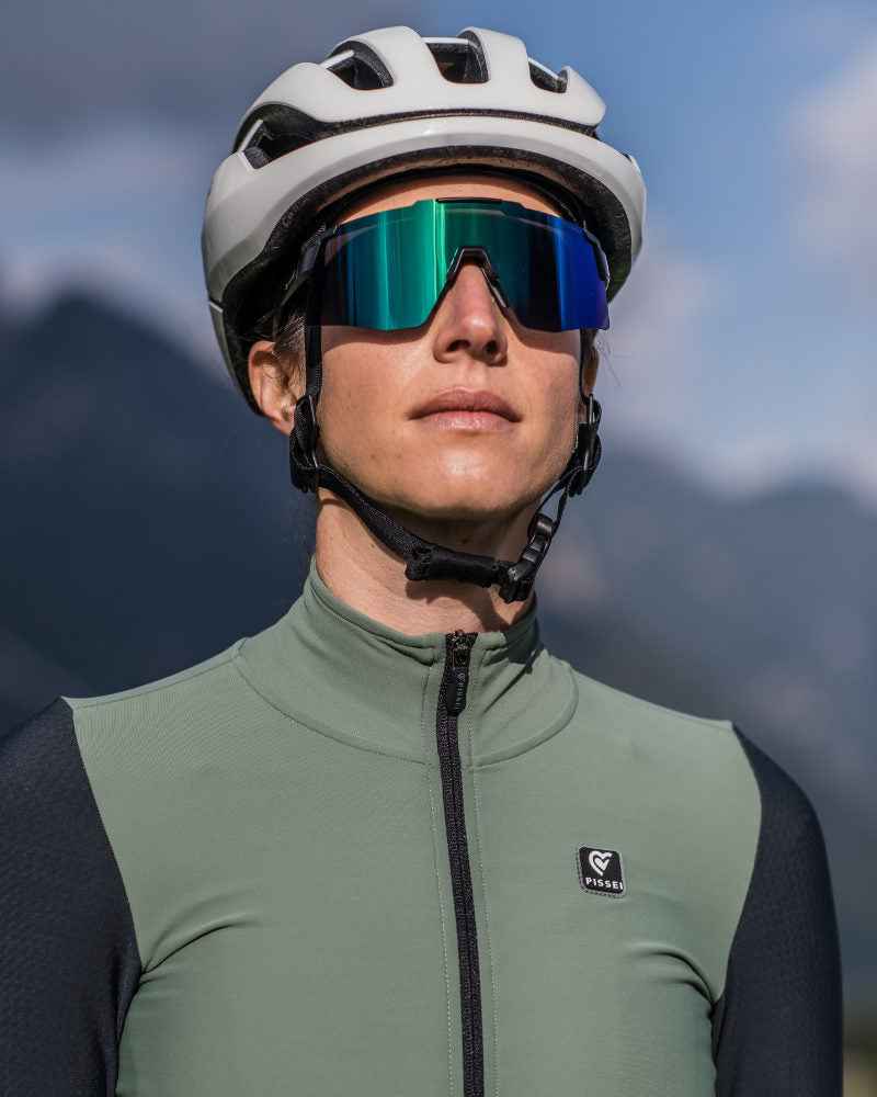 womens shield road cycling glasses mirrored photochromic liegi model